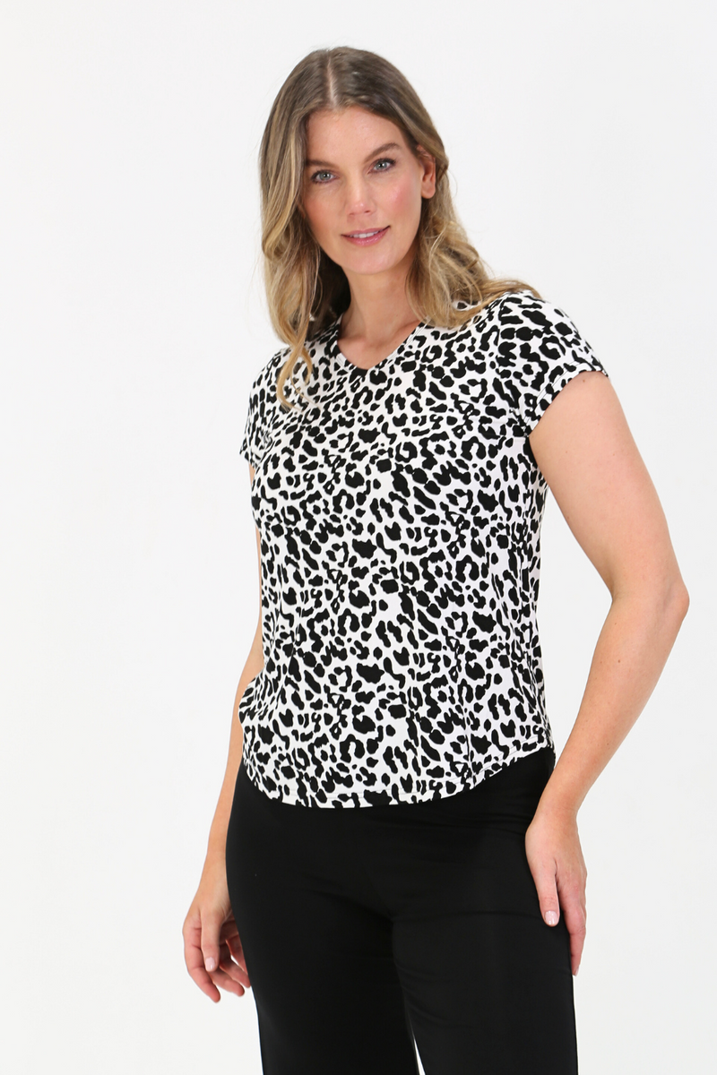 FREDERIQUE Snow Leopard Bamboo Top – Warwick Jones