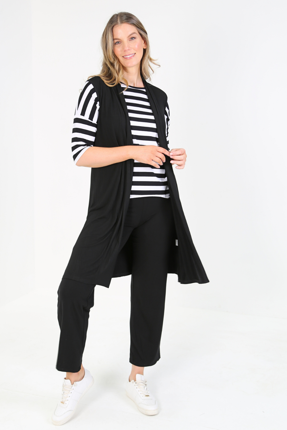 LUDOVICA Black Bamboo Long Vest – Warwick Jones